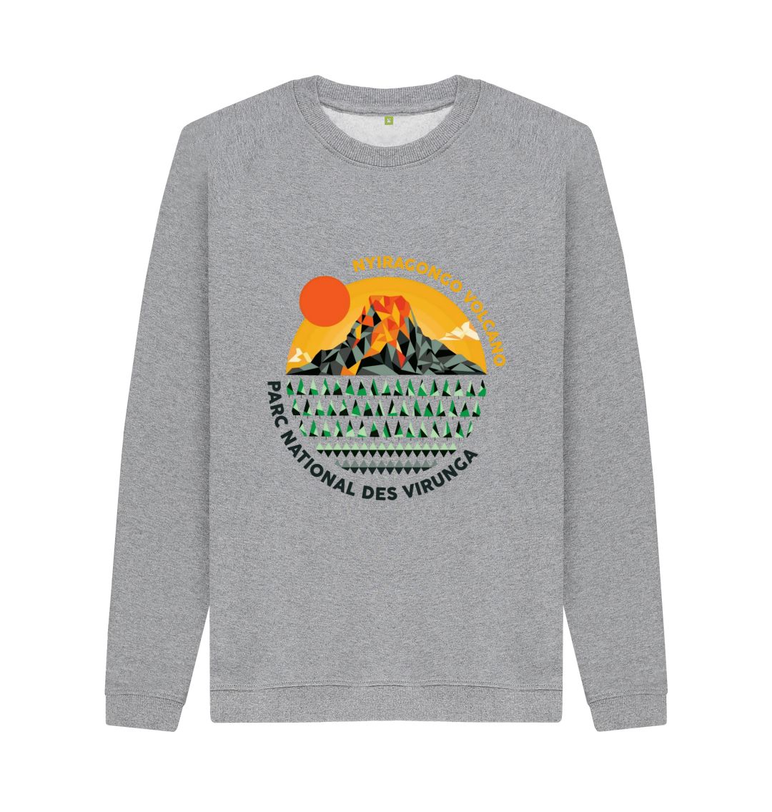 Light Heather Nyiragongo Volcano Men's Sweater