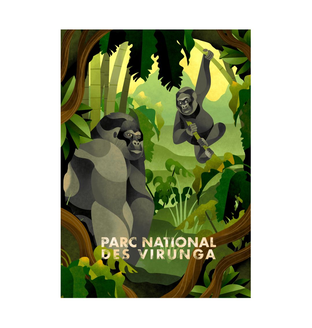 White Mountain Gorilla Trek Poster