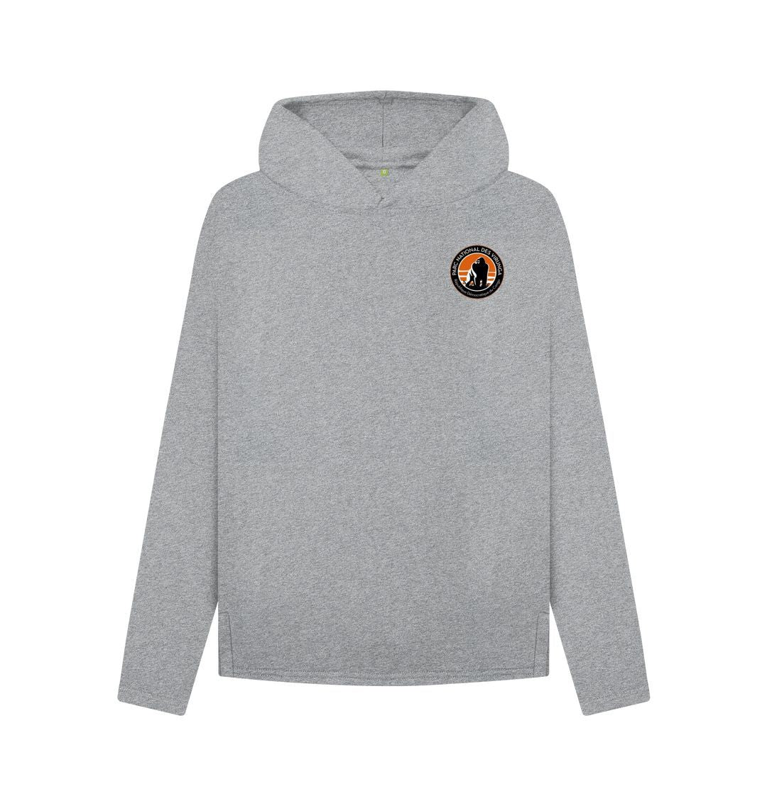 Athletic Grey Retro Elephant Women's Hoodie