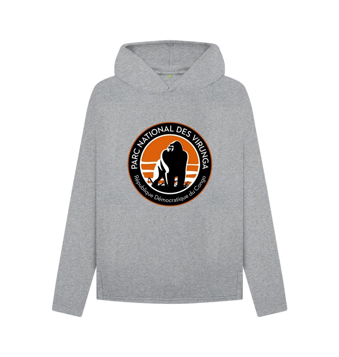 Athletic Grey Virunga Logo Women's Relaxed Fit Hoodie